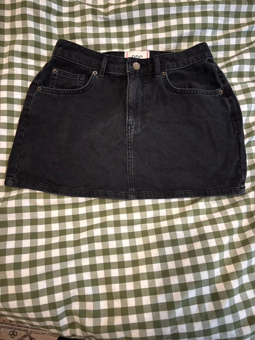 BDG Black Denim Mini Skirt